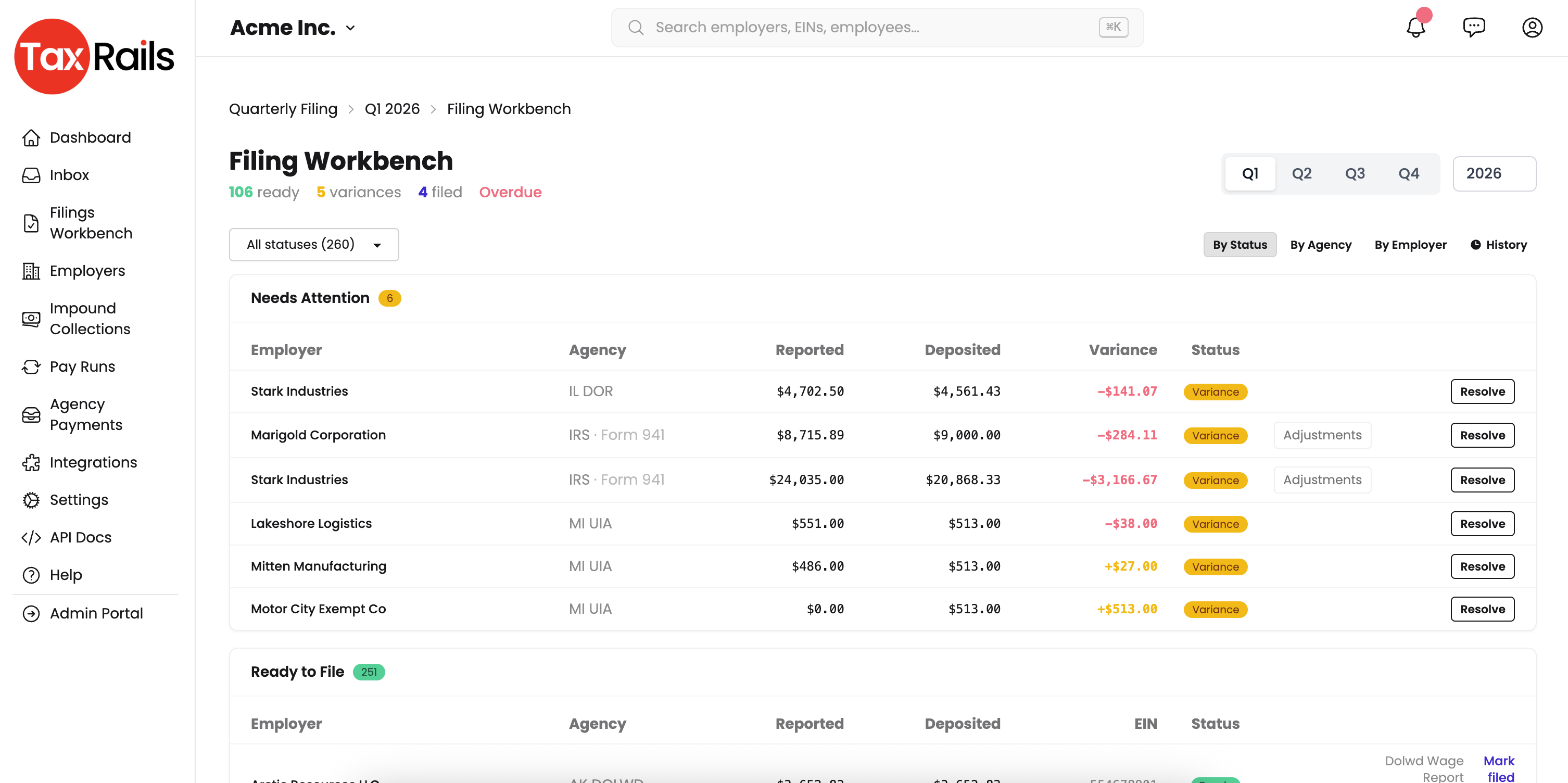 Tax Rails Alert System